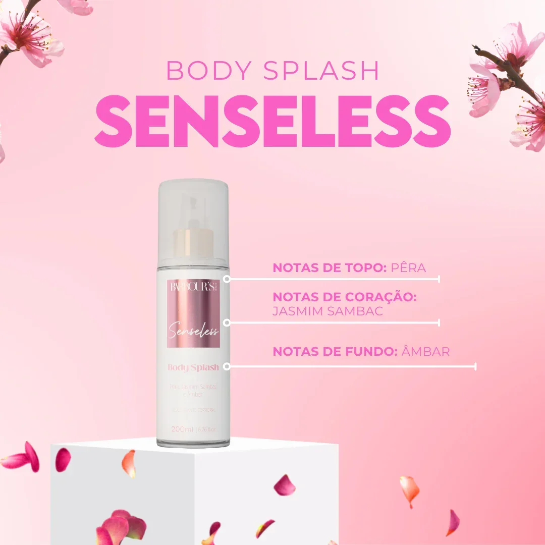 Body Splash Senseless Desodorante Colônia 200ml - Image 2