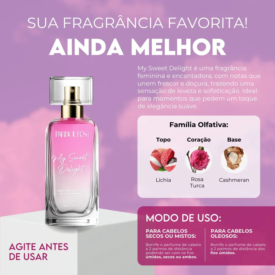 Perfume para cabelo My Sweet Delight / finalizador termoativo - Image 3