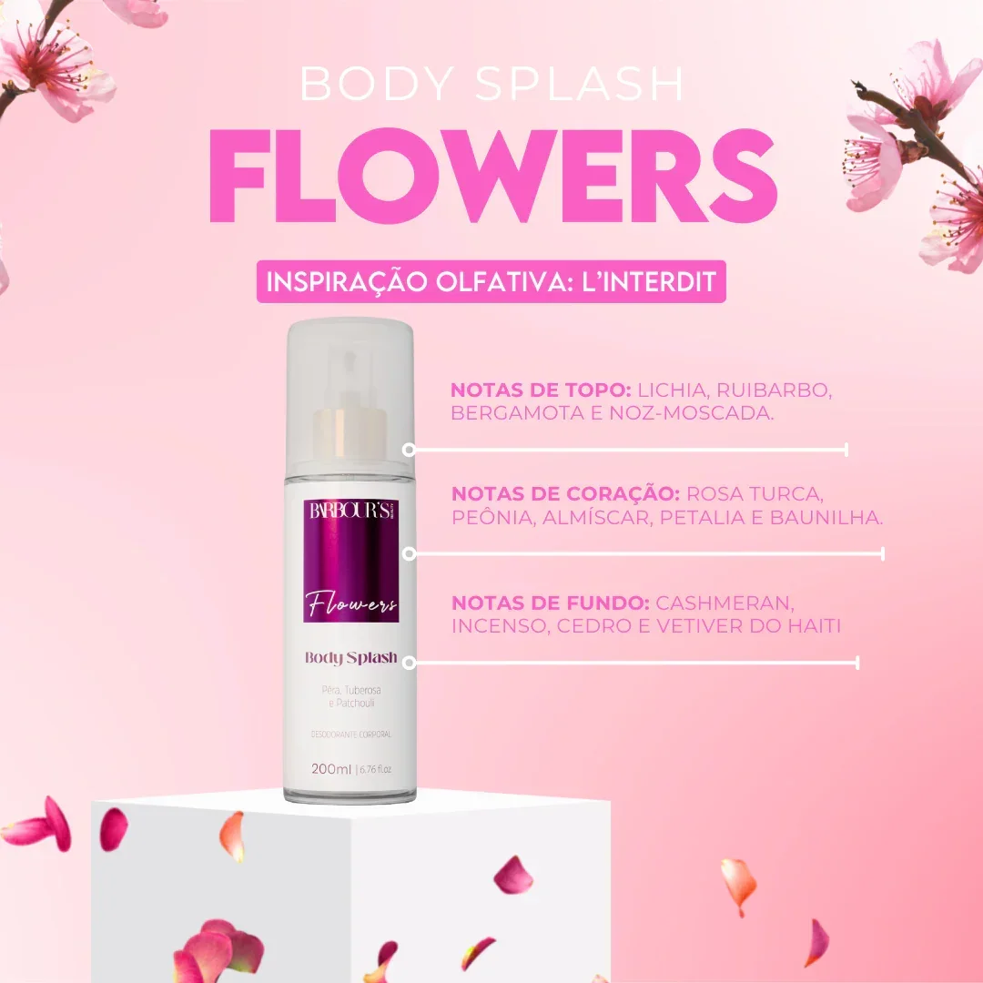 Kit Perfume de Cabelo e Body Splash - Flowers - Image 4