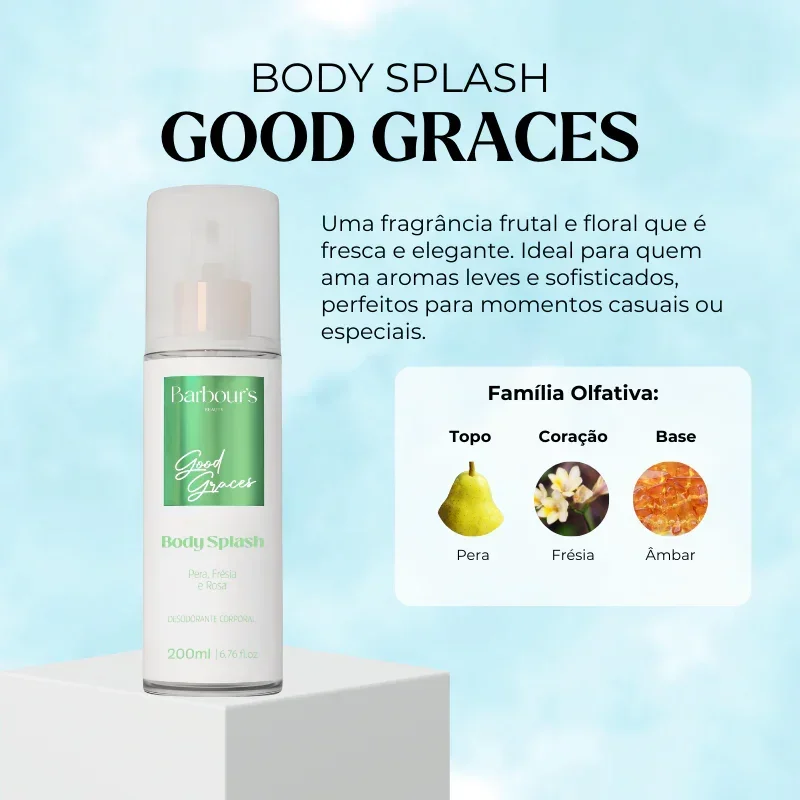 Presente para o Casal 2 Body Splash Good Graces e Ocean Homme - Image 3